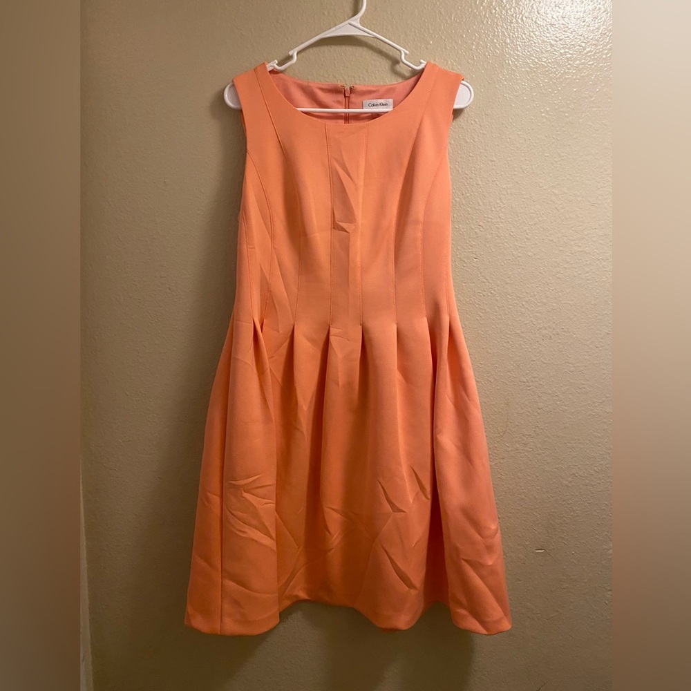 B13-Calvin Klein peach Sleeveless Dress size 12
